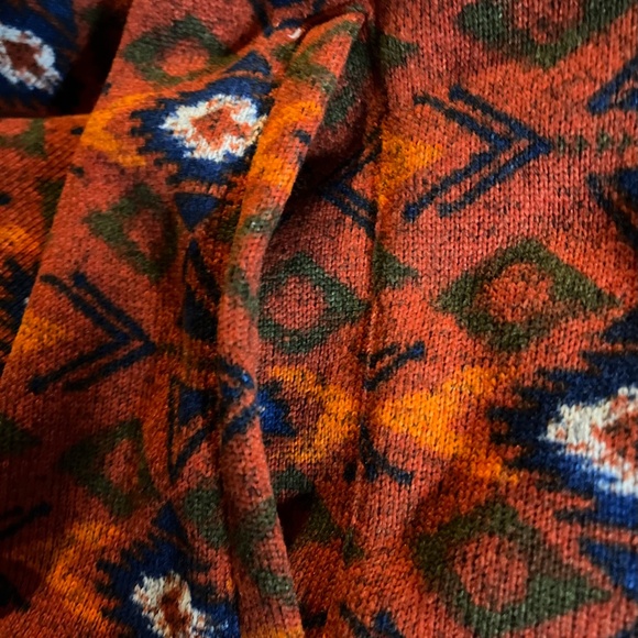 L.L.Bean XL Tall Aztec Snap Fleece Pullover - Picture 7 of 8